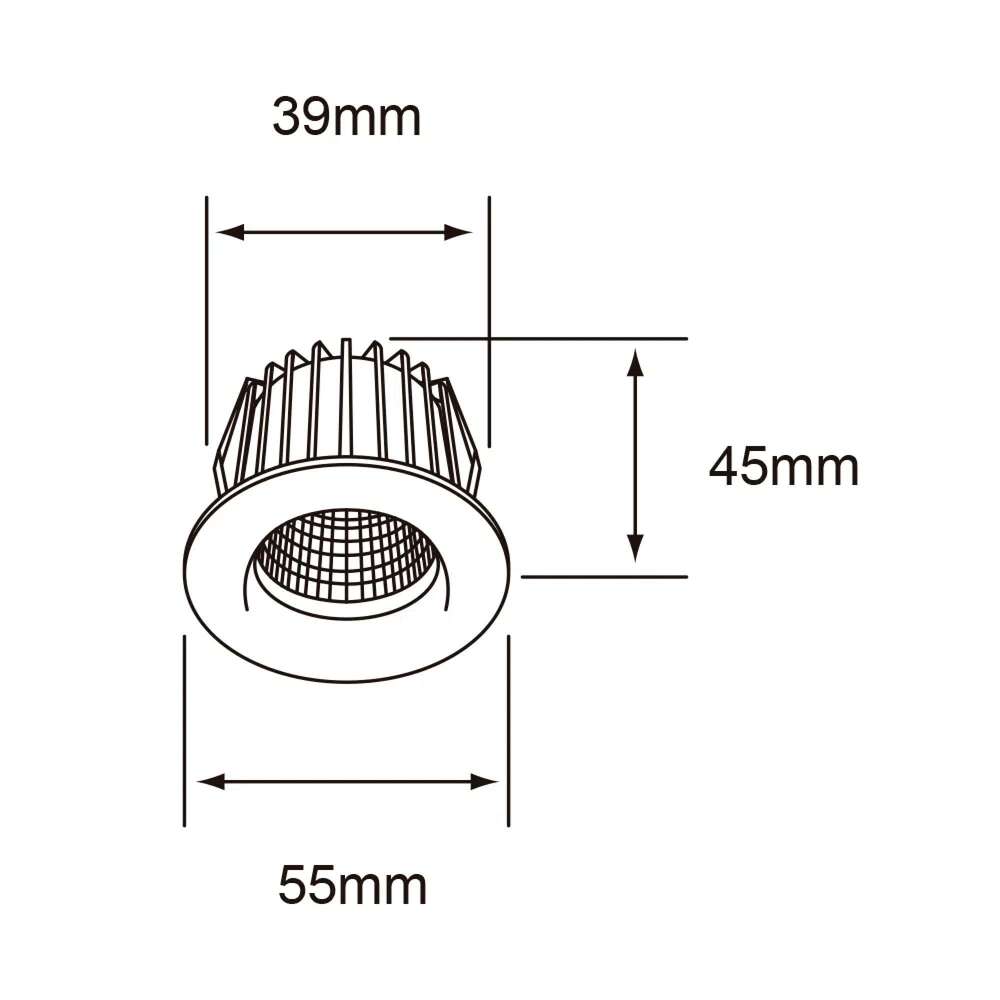 LÁMPARA DE INTERIOR EMPOTRABLE LED ADELAIDE TECNOLITE 4W LUZ SUAVE CÁLIDA SATINADO ***HAE2025***
