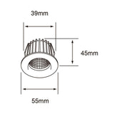 LÁMPARA DE INTERIOR EMPOTRABLE LED ADELAIDE TECNOLITE 4W LUZ SUAVE CÁLIDA SATINADO ***HAE2025***