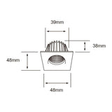 LAMPARA DE INTERIOR LED PARA EMPOTRAR 4 W LUZ CALIDA BRILLANTE YDCLED-315/B