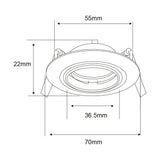 LAMPARA EMPOTRABLE DOWNLIGHT DIRIGIBLE POTENCIA MAX. 2 W BASE G4 NO INCLUYE FOCO