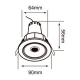 LÁMPARA DE INTERIOR EMPOTRABLE LED NAOS I TECNOLITE 5.5W LUZ SUAVE CÁLIDA