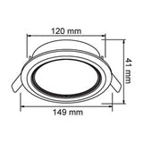 EMP. TECHO LED 7W. MV 3000K BLANCO 149MM. DIMENSIONES 150X99MM ***TECNOLITE HAE***