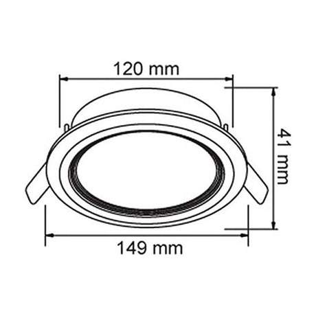 EMP. TECHO LED 7W. MV 3000K BLANCO 149MM. DIMENSIONES 150X99MM ***TECNOLITE HAE***
