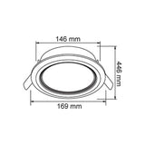 EMP. TECHO LED 10W. MV 3000K BLANCO 169MM. ***TECNOLITE HAE***