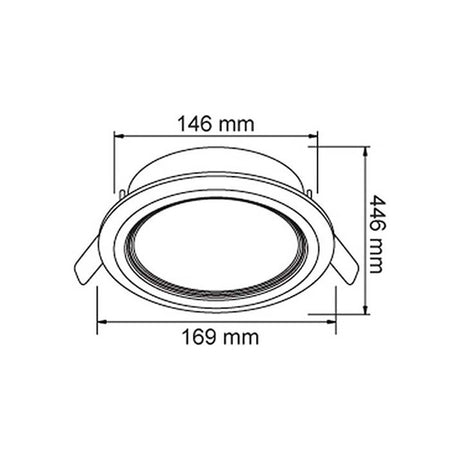 EMP. TECHO LED 10W. MV 3000K BLANCO 169MM. ***TECNOLITE HAE***