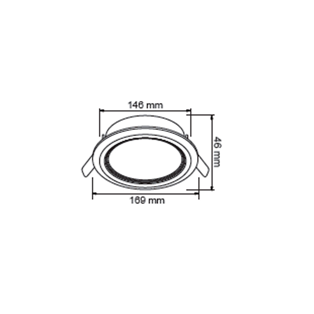 EMP. TECHO LED 10W. MV 4000K BLANCO 169MM. ***TECNOLITE HAE***
