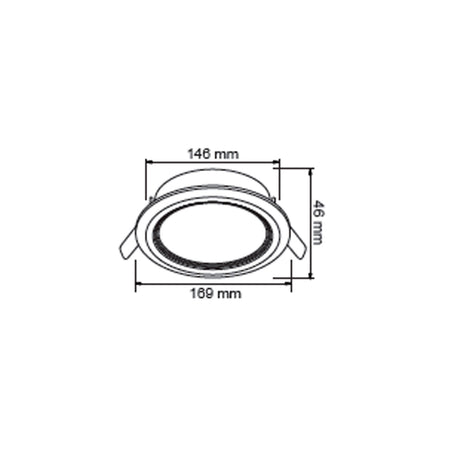 EMP. TECHO LED 10W. MV 4000K BLANCO 169MM. ***TECNOLITE HAE***