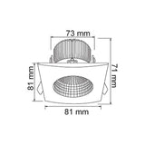 EMP. TECHO LED 7W. MV 100-240V. 3000K. 17 BLANCO CUADRADO 73MM BAMAKO I ***TECNOLITE HAE***