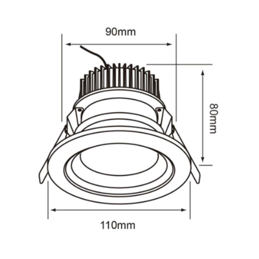 LUMINARIO DOWNLIGHT EMPOTRAR 13W. LED LUZ CALIDA BRILLANTE ATENUABLE ALIOTH I ***TECNOLITE HAE***