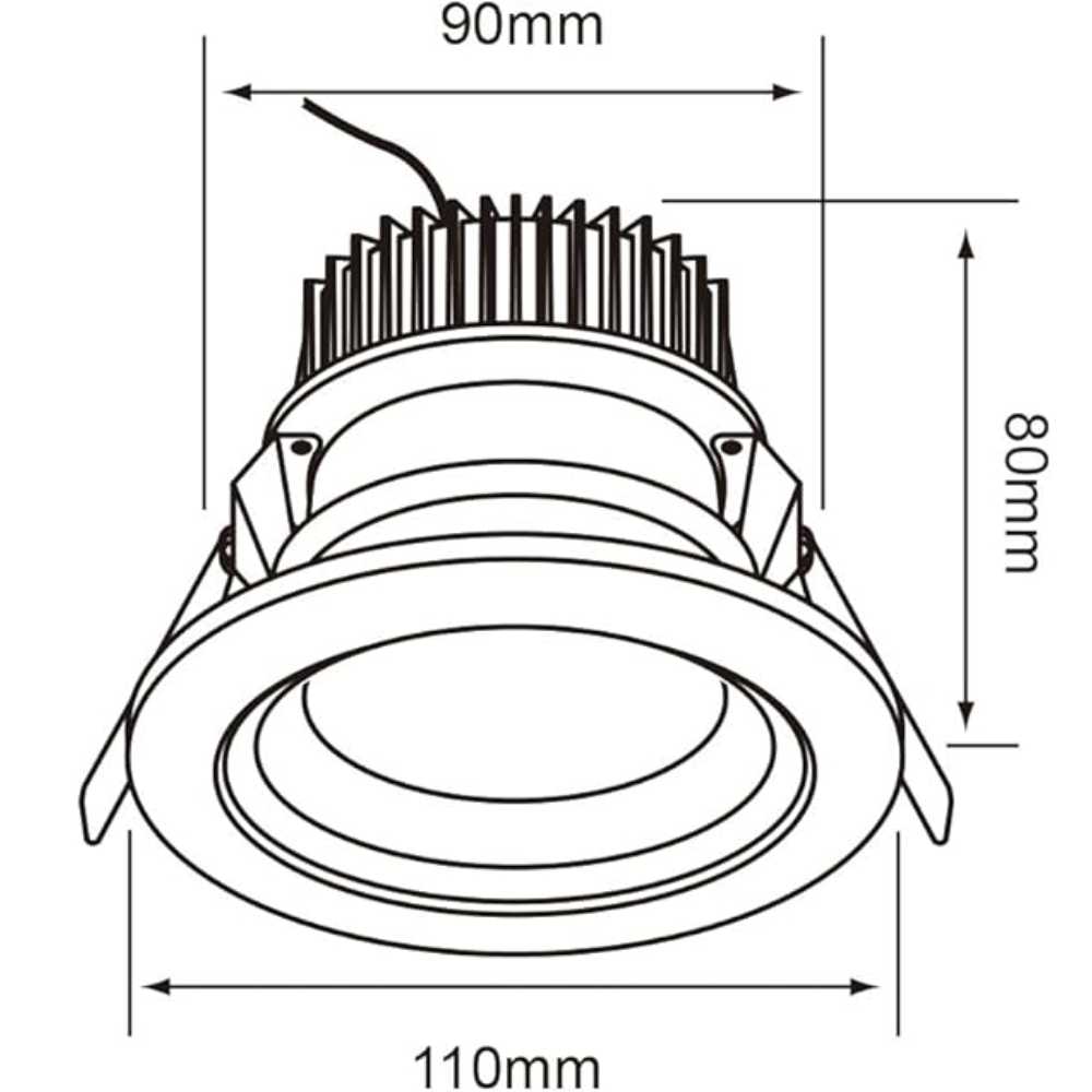LÁMPARA EMPOTRABLE LED TECNOLITE ALIOTH I 13W LUZ BLANCA NEUTRA ATENUABLE