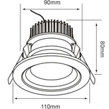 LÁMPARA EMPOTRABLE LED TECNOLITE ALIOTH I 13W LUZ BLANCA NEUTRA ATENUABLE