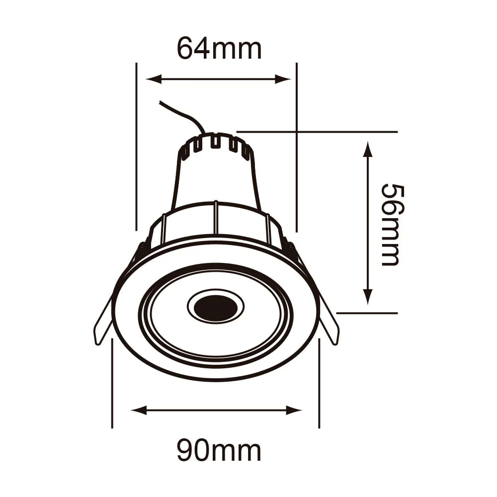 LAMPARA EMPOTRABLE DOWNLIGHT LED 3.5 W LUZ CALIDA BRILLANTE NO ATENUABLE