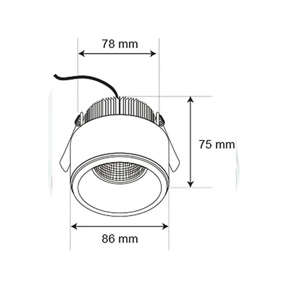 LUM EMP. CIRC. LED 7.5W 100-240V 3000K BCO ***TECNOLITE HAE***