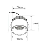 LUM EMP. CIRC. LED 7.5W 100-240V 3000K BCO ***TECNOLITE HAE***