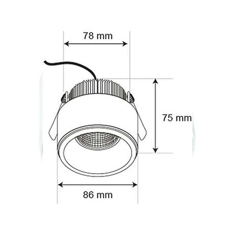 LUM EMP. CIRC. LED 7.5W 100-240V 3000K BCO ***TECNOLITE HAE***