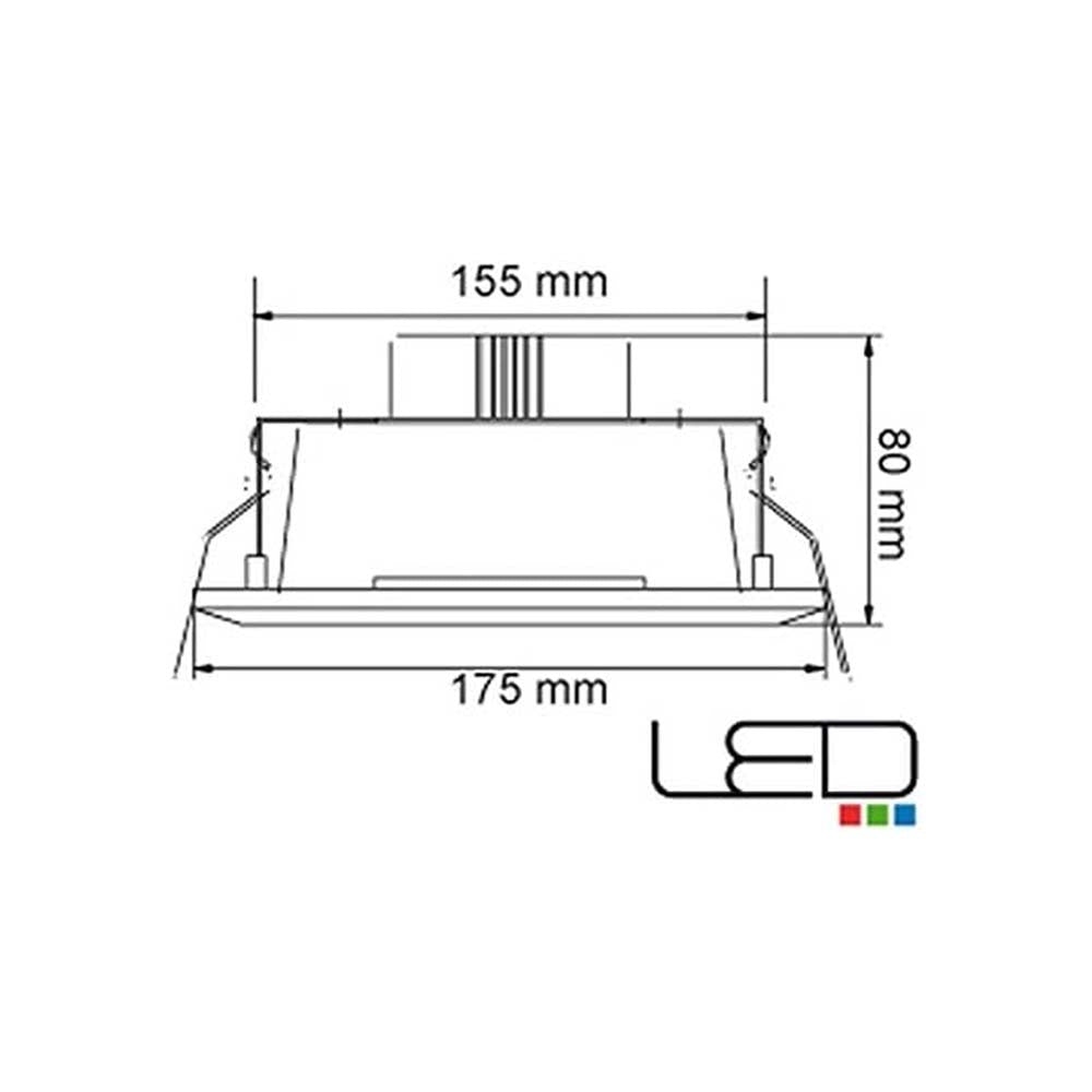 EMP. ALUM. PLAFON LED 8W/100-240V. 155MM. CONCENTRICO BCO. FRIO 4000K BERLIN ***TECNOLITE HAE***