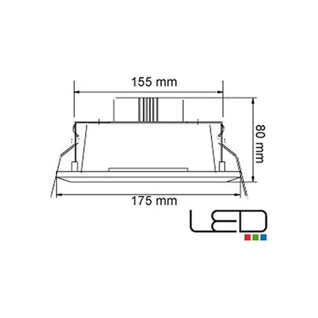 EMP. ALUM. PLAFON LED 8W/100-240V. 155MM. CONCENTRICO BCO. FRIO 4000K BERLIN ***TECNOLITE HAE***