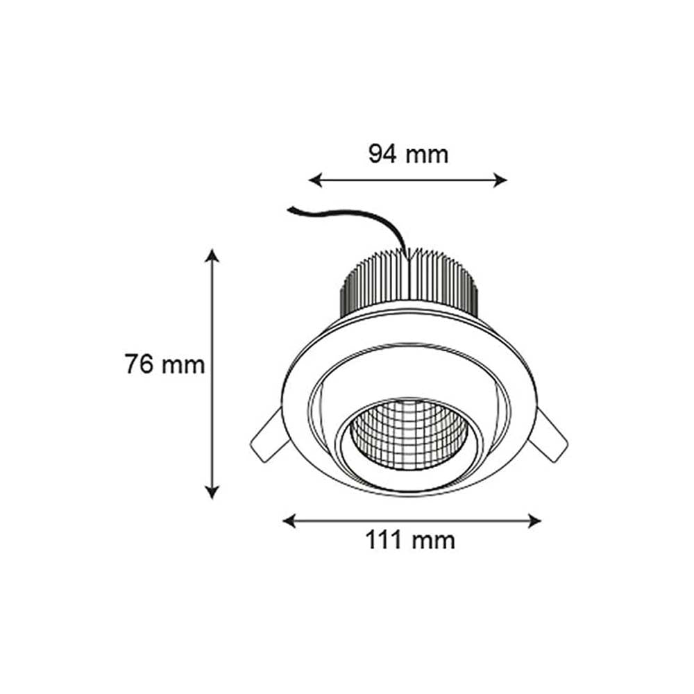 LUM. EMP. DIRIG. LED 7.5W 100-240V 3000K ***TECNOLITE HAE***
