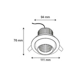 LUM. EMP. DIRIG. LED 7.5W 100-240V 3000K ***TECNOLITE HAE***