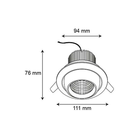 LUM. EMP. DIRIG. LED 7.5W 100-240V 3000K ***TECNOLITE HAE***