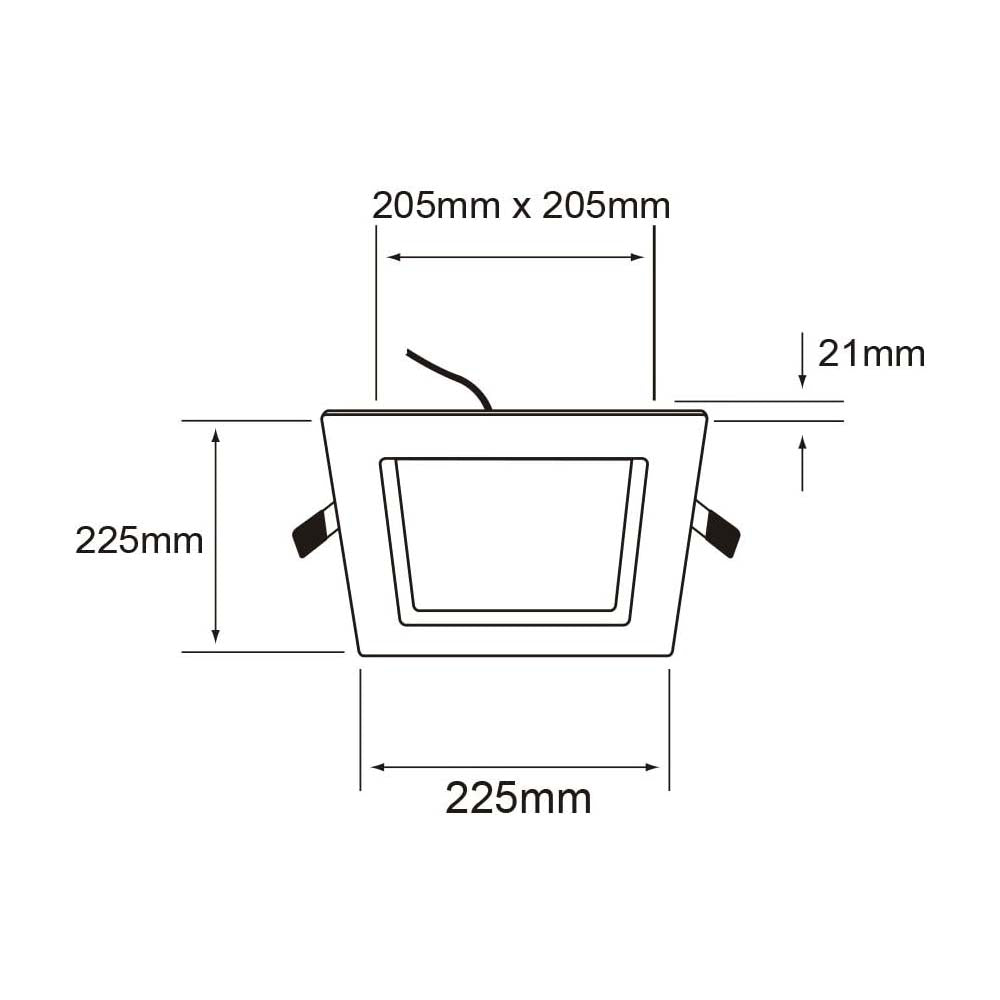 INTERIOR EMPOTRADOS LED 18W 100-240V 3000K ***TECNOLITE HAE***