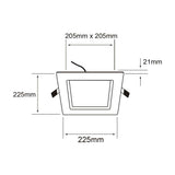INTERIOR EMPOTRADOS LED 18W 100-240V 3000K ***TECNOLITE HAE***