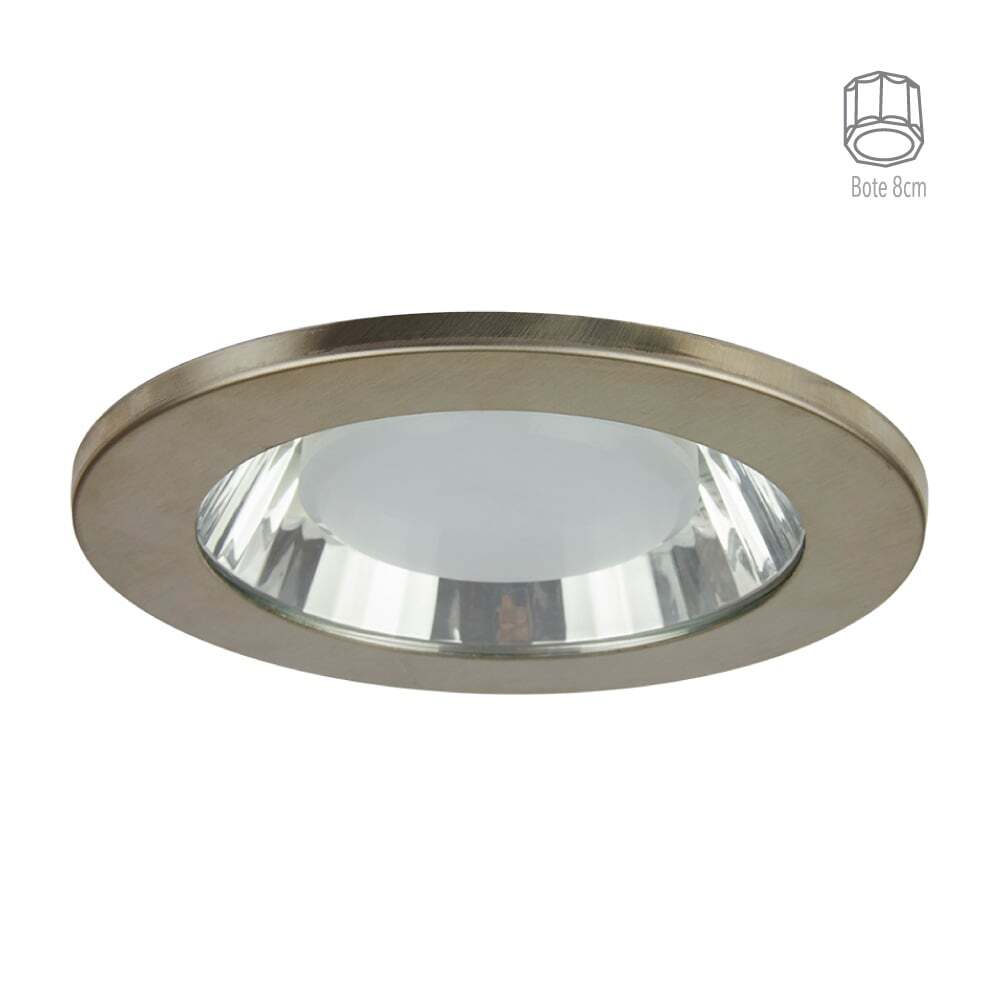 LÁMPARA EMPOTRABLE LED TECNOLITE NADI 9W LUZ SUAVE CÁLIDA BASE E27 SATINADO