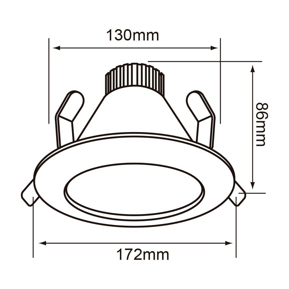LÁMPARA EMPOTRABLE LED TECNOLITE NADI 9W LUZ DE DÍA BASE E27 SATINADO