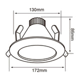 LÁMPARA EMPOTRABLE LED TECNOLITE NADI 9W LUZ DE DÍA BASE E27 SATINADO
