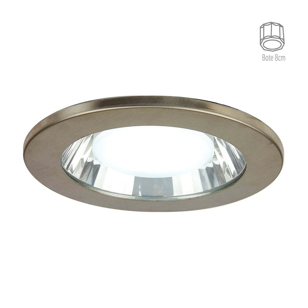 LÁMPARA EMPOTRABLE LED TECNOLITE NADI 9W LUZ DE DÍA BASE E27 SATINADO