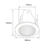 LAMPARA EMPOTRABLE DOWNLIGHT PARA BOTE INTEGRAL 12 CM POTENCIA MAX. 60 W BASE E27 NO INCLUYE FOCO YD-1200/ST