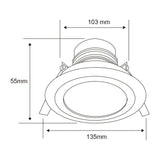LAMPARA EMPOTRABLE DOWNLIGHT POTENCIA MAX. 6 W BASE GX5.3 FOCO MR16 NO INCLUIDO