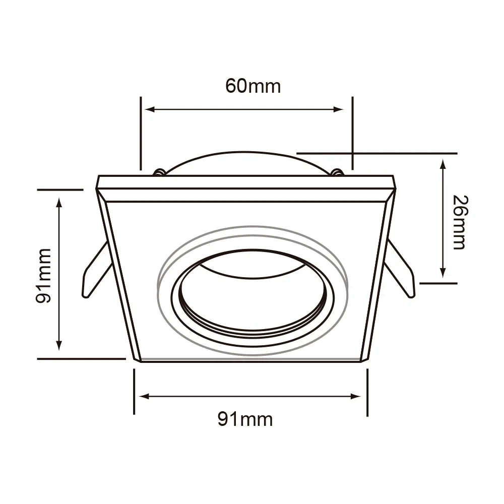 LAMPARA EMPOTRABLE DOWNLIGHT COMPACTO POTENCIA MAX. 6 W BASE GX5.3 FOCO MR16 NO INCLUIDO YD-225/CE