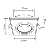 LAMPARA EMPOTRABLE DOWNLIGHT COMPACTO POTENCIA MAX. 6 W BASE GX5.3 FOCO MR16 NO INCLUIDO YD-225/CE