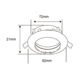 LAMPARA EMPOTRABLE DOWNLIGHT DIRIGIBLE POTENCIA MAX. 6 W BASE GX5.3 FOCO MR16 NO INCLUIDO YD-330/CR