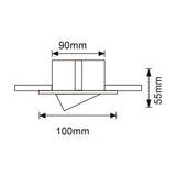 LAMPARA EMPOTRABLE DOWNLIGHT RETRACTIL POTENCIA MAX. 6 W BASE GX5.3 FOCO MR16 NO INCLUIDO