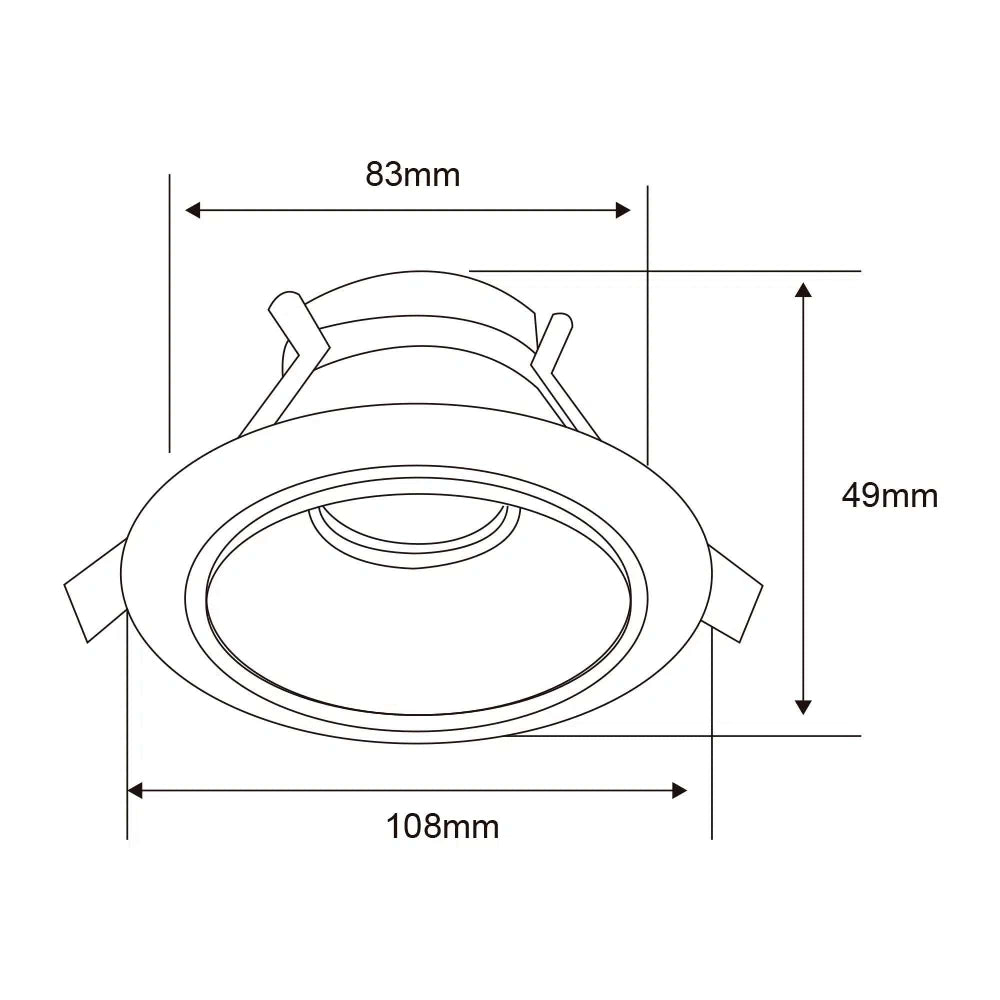LAMPARA EMPOTRABLE DOWNLIGHT BASE GX5.3 YD-525/S
