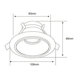 LAMPARA EMPOTRABLE DOWNLIGHT BASE GX5.3 YD-525/S