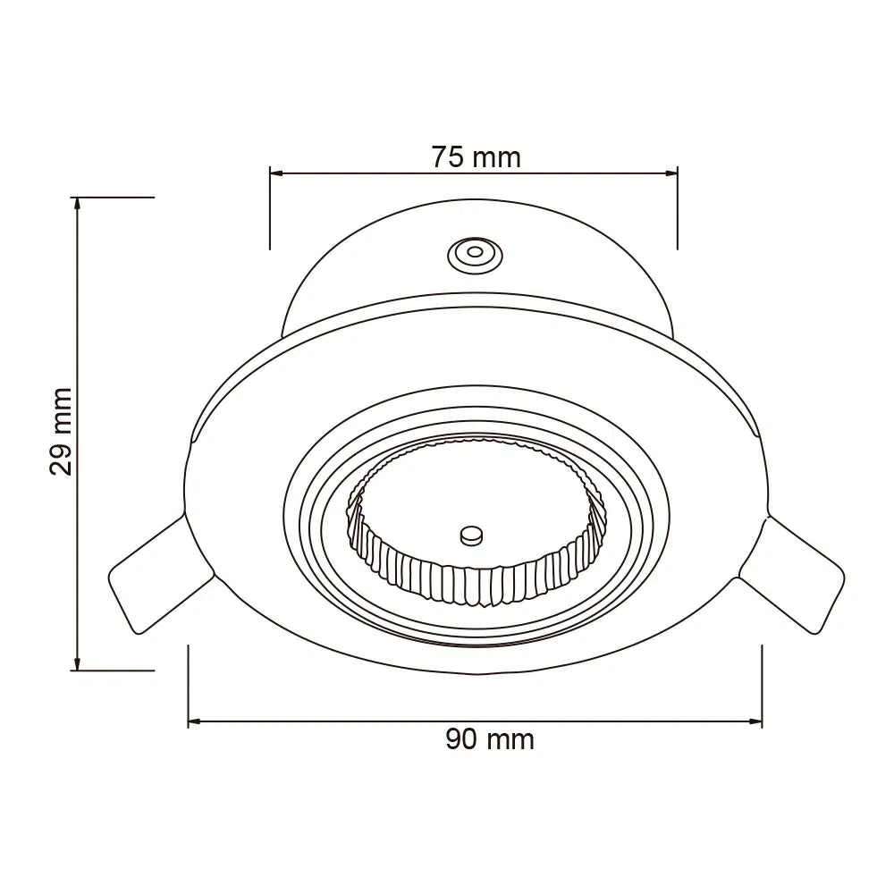LAMPARA EMPOTRABLE DOWNLIGHT BASE GX5.3 YD-610/AL
