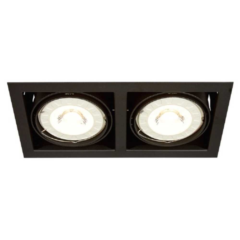 LAMPARA EMPOTRABLE DOWNLIGHT DIRIGIBLE POTENCIA MAX. 100 W 2 BASES G53 FOCOS AR111 NO INCLUIDOS