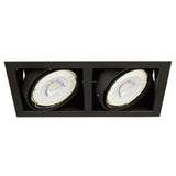 LAMPARA EMPOTRABLE DOWNLIGHT DIRIGIBLE POTENCIA MAX. 100 W 2 BASES G53 FOCOS AR111 NO INCLUIDOS