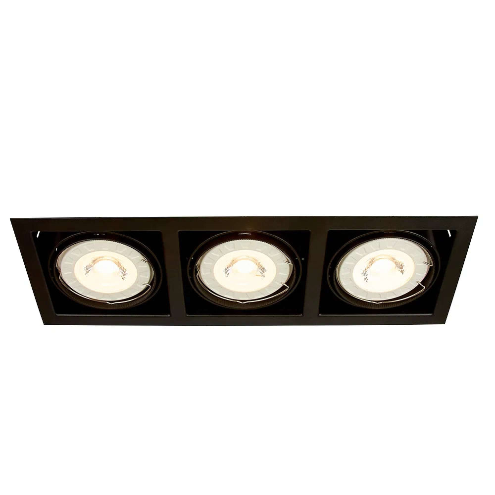 LAMPARA EMPOTRABLE DOWNLIGHT DIRIGIBLE POTENCIA MAX. 150 W 3 BASES G53 FOCOS AR111 NO INCLUIDOS