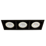 LAMPARA EMPOTRABLE DOWNLIGHT DIRIGIBLE POTENCIA MAX. 150 W 3 BASES G53 FOCOS AR111 NO INCLUIDOS