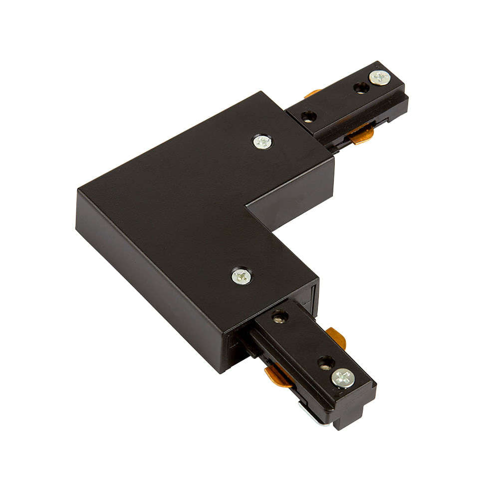 CONECTOR ESCUADRA PARA RIEL DE SPOT TECNOLITE CONECTOR L COLOR NEGRO 3 HILOS
