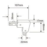 CONECTOR ESCUADRA PARA RIEL DE SPOT TECNOLITE CONECTOR L COLOR NEGRO 3 HILOS