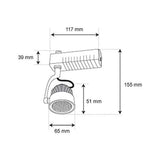 RIEL DIRIG. LED 100-240V 7.5W 3000K ***TECNOLITE HAE***