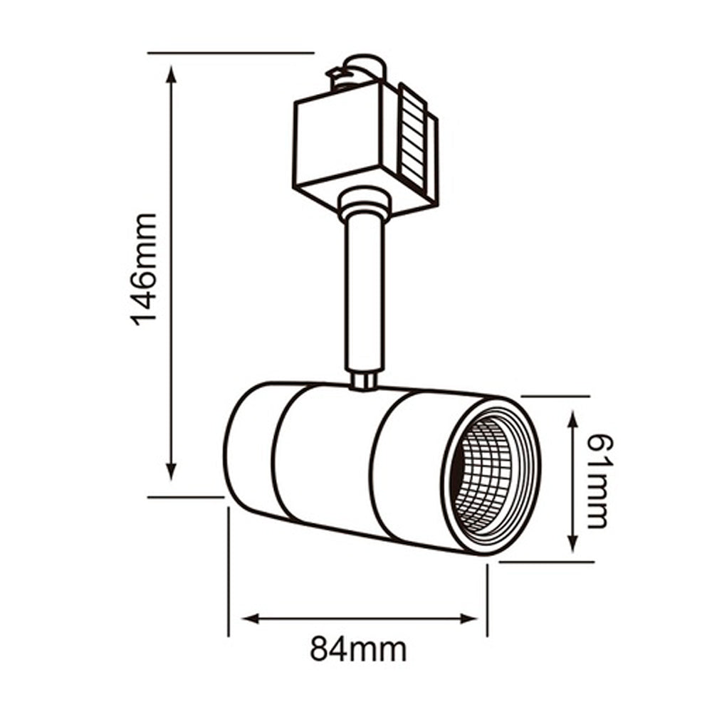 SPOT DE RIEL LED HALLEY TECNOLITE DIRIGIBLE 7.5W LUZ SUAVE CÁLIDA LED INTEGRADO BLANCO
