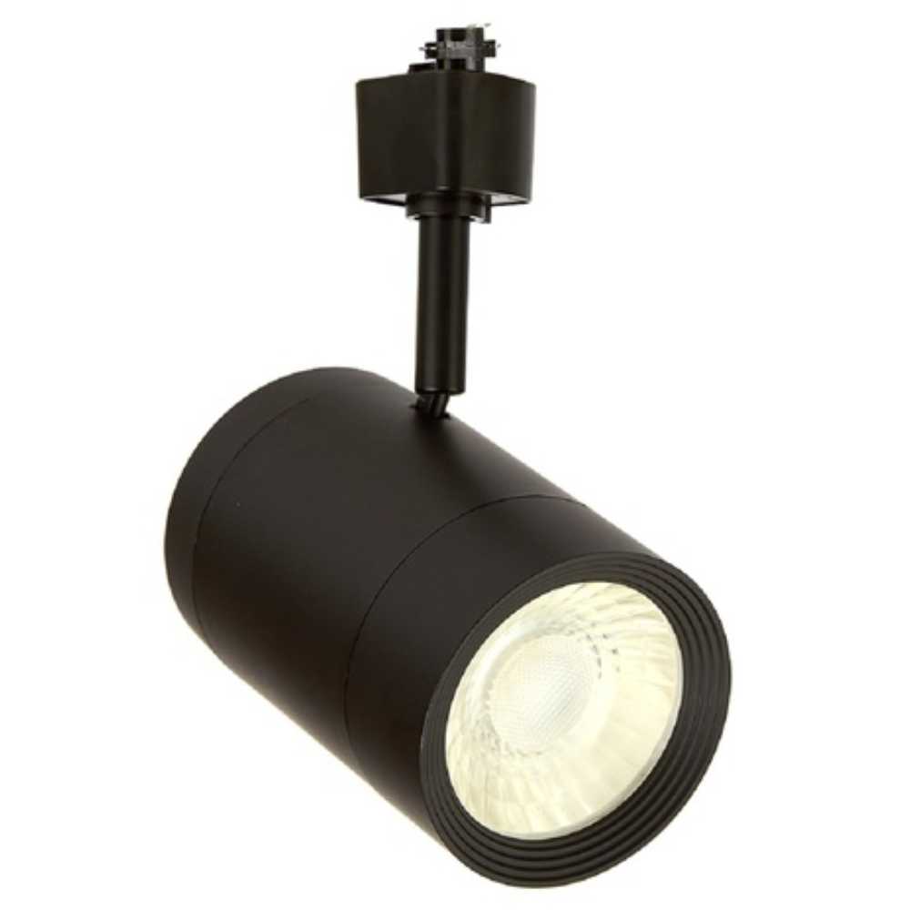 SPOT DE RIEL LED HALLEY I TECNOLITE DIRIGIBLE 14.5W LUZ SUAVE CÁLIDA LED INTEGRADO NEGRO
