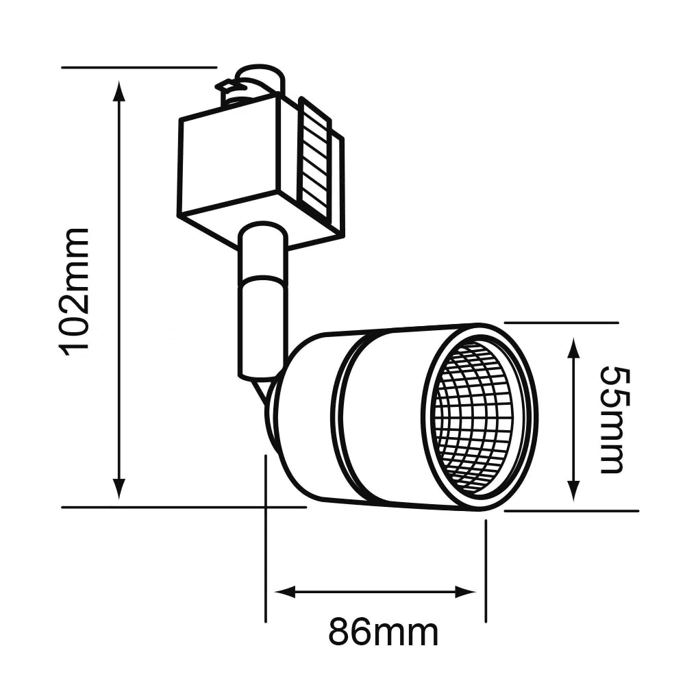 LÁMPARA DE INTERIOR LED TECNOLITE BOYERO SPOT DE RIEL 12W LUZ SUAVE CÁLIDA NEGRO