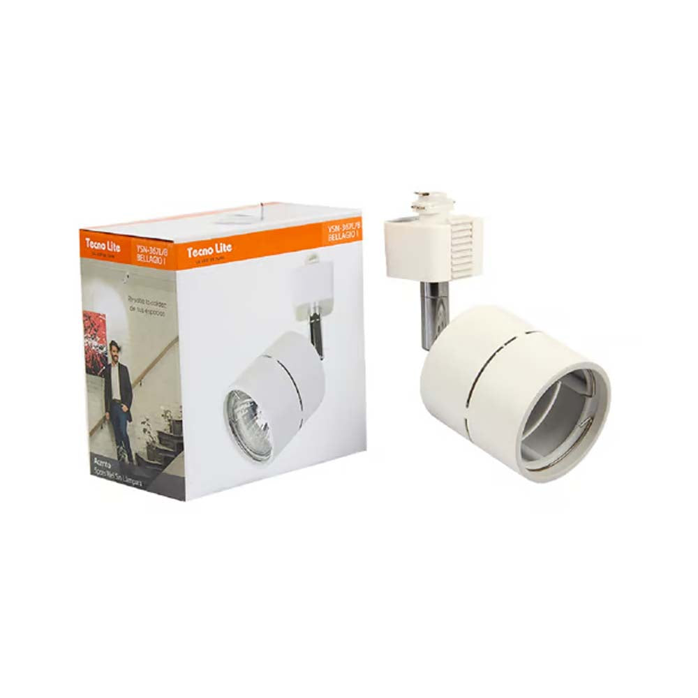 SPOT DE RIEL BELLAGIO I TECNOLITE DIRIGIBLE 50W BASE GU10 NO INCLUYE FOCO BLANCO
